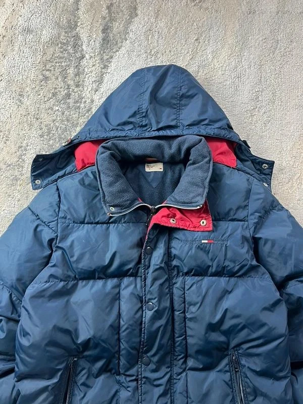 Chaqueta acolchada acolchada Tommy Hilfiger azul marino y rojo Talla M – photo 6
